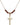 Crucifix Birthstone Necklace | 7/8 inch | 4mm Beads _x0014_ Garnet 14kt Gold Filled