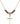 Nail Cross Birthstone Necklace | 3/4 inch | 4mm Beads _x0014_ Garnet 14kt Gold Filled