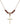 Cross Birthstone Necklace | 3/4 inch | 4mm Beads _x0014_ Garnet 14kt Gold Filled