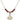 Four Way Medal Birthstone Necklace | 3/4 inch | 4mm Beads  Garnet 14kt Gold Filled