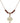 Four Way Medal Birthstone Necklace | 3/4 inch | 4mm Beads  Garnet 14kt Gold Filled