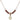 Four Way Medal Birthstone Necklace | 3/8 inch | 4mm Beads  Garnet 14kt Gold Filled