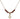 Four Way Medal Birthstone Necklace | 3/8 inch | 4mm Beads  Garnet 14kt Gold Filled