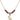 Praying Hands Birthstone Necklace | 3/8 inch | 4mm Beads  Garnet 14kt Gold Filled