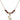 Praying Hands Birthstone Necklace | 3/8 inch | 4mm Beads  Garnet 14kt Gold Filled