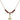 Fleur de Lis Birthstone Necklace | 1/2 inch | 4mm Beads  Garnet 14kt Gold Filled