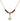 Fleur de Lis Birthstone Necklace | 1/2 inch | 4mm Beads  Garnet 14kt Gold Filled