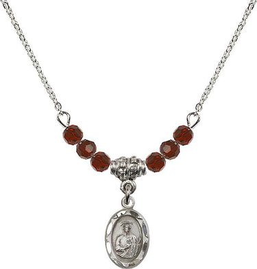 St. Jude Birthstone Necklace | 1/2 inch | 4mm Beads