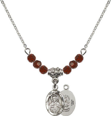 Beads Scapular Birthstone Necklace | 1/2 inch | 4mm Beads | N20-0301S