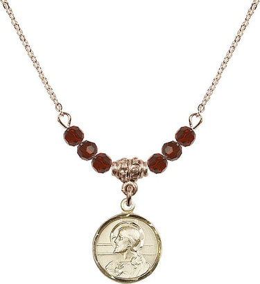 Scapular Birthstone Necklace | 5/8 inch | 4mm Beads