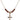 Crucifix Birthstone Necklace | 3/4 inch | 4mm Beads  Garnet 14kt Gold Filled