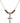 Crucifix Birthstone Necklace | 3/4 inch | 4mm Beads  Garnet 14kt Gold Filled