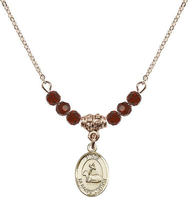 First Reconciliation Birthstone Necklace | 1/2 inch | 4mm Beads