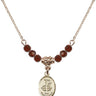 Matrimony Birthstone Necklace | 1/2 inch | 4mm Beads  Garnet 14kt Gold Filled