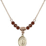 Confirmation Birthstone Necklace | 1/2 inch | 4mm Beads  Garnet 14kt Gold Filled