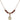 Saint Christopher Birthstone Necklace | 3/8 inch | 4mm Beads  Garnet 14kt Gold Filled