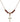 Cross Birthstone Necklace | 5/8 inch | 4mm Beads  Garnet 14kt Gold Filled
