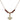 Four Way Medal Birthstone Necklace | 5/8 inch | 4mm Beads  Garnet 14kt Gold Filled