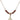 Trinity Irish Knot Birthstone Necklace | 3/8 inch | 4mm Beads  Garnet 14kt Gold Filled