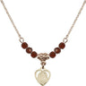 Infant Birthstone Necklace | 3/8 inch | 4mm Beads  Garnet 14kt Gold Filled