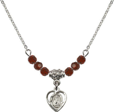 Infant Birthstone Necklace | 3/8 inch | 4mm Beads