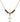 Cross Birthstone Necklace | 5/8 inch | 4mm Beads  Garnet 14kt Gold Filled