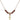 Chalice Birthstone Necklace | 3/8 inch | 4mm Beads  Garnet 14kt Gold Filled