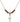 Cross Birthstone Necklace | 5/8 inch | 4mm Beads  Garnet 14kt Gold Filled