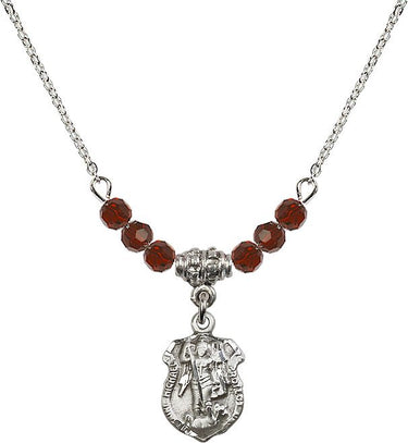 Saint Michael the Archangel Archangel Birthstone Necklace | 5/8 inch | N20-5699