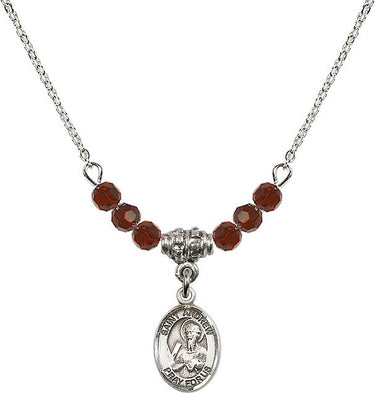 Saint Andrew the Apostle Birthstone Necklace | 1/2 inch