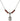 Saint Anthony Birthstone Necklace | 1/2 inch | 4mm Beads  Garnet Sterling Silver