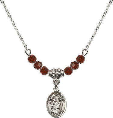 Saint Augustine Birthstone Necklace | 1/2 inch | 4mm Beads