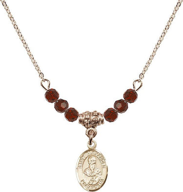 St. Alexander Constantinople Birthstone Necklace | 1/2 inch