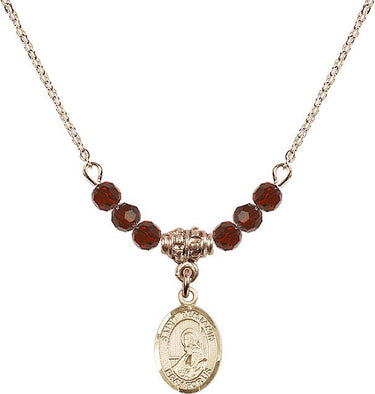 St. Benjamin Birthstone Necklace | 1/2 inch | 4mm Beads