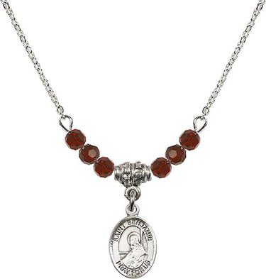 St. Benjamin Birthstone Necklace | 1/2 inch | 4mm Beads