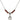 Saint Katharine Drexel Birthstone Necklace | 1/2 inch | 4mm Beads  Garnet Sterling Silver