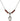 Saint Katharine Drexel Birthstone Necklace | 1/2 inch | 4mm Beads  Garnet Sterling Silver