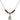 Saint Cecilia Birthstone Necklace | 1/2 inch | 4mm Beads  Garnet Sterling Silver