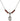 Saint Cecilia Birthstone Necklace | 1/2 inch | 4mm Beads  Garnet Sterling Silver
