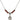 Saint Christopher Birthstone Necklace | 1/2 inch | 4mm Beads  Garnet Sterling Silver
