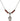 Saint Christopher Birthstone Necklace | 1/2 inch | 4mm Beads  Garnet Sterling Silver