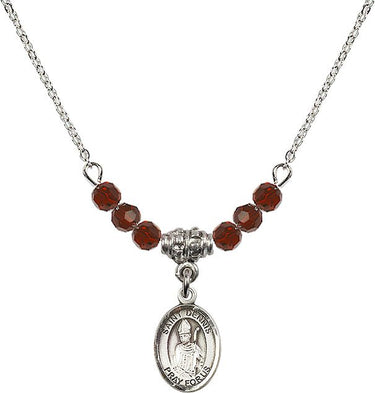 St. Dennis Birthstone Necklace | 1/2 inch | 4mm Beads