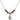 Saint Clare of Assisi Birthstone Necklace | 1/2 inch | 4mm Beads  Garnet Sterling Silver
