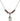 Saint Clare of Assisi Birthstone Necklace | 1/2 inch | 4mm Beads  Garnet Sterling Silver