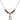 Saint Elmo Birthstone Necklace | 1/2 inch | 4mm Beads  Garnet Sterling Silver