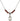 Saint Elmo Birthstone Necklace | 1/2 inch | 4mm Beads  Garnet Sterling Silver