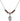 Saint Francis of Assisi Birthstone Necklace | 1/2 inch | 4mm Beads  Garnet Sterling Silver