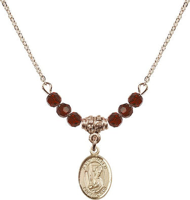St. Helen Birthstone Necklace | 1/2 inch | 4mm Beads