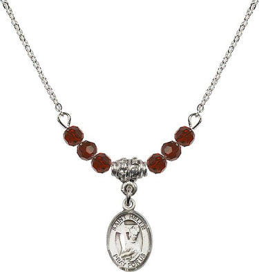 St. Helen Birthstone Necklace | 1/2 inch | 4mm Beads