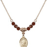Holy Spirit Birthstone Necklace | 1/2 inch | 4mm Beads  Garnet 14kt Gold Filled
